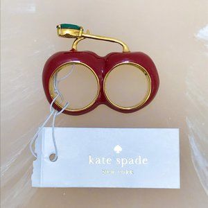 KATE SPADE Ma Chérie Enamel Cherry Double Ring 🍒